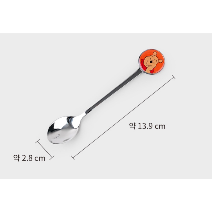 DAISO Bộ Muỗng / Nĩa Uống Trà Hình Gấu POOH 2 Kiểu Hàn Quốc