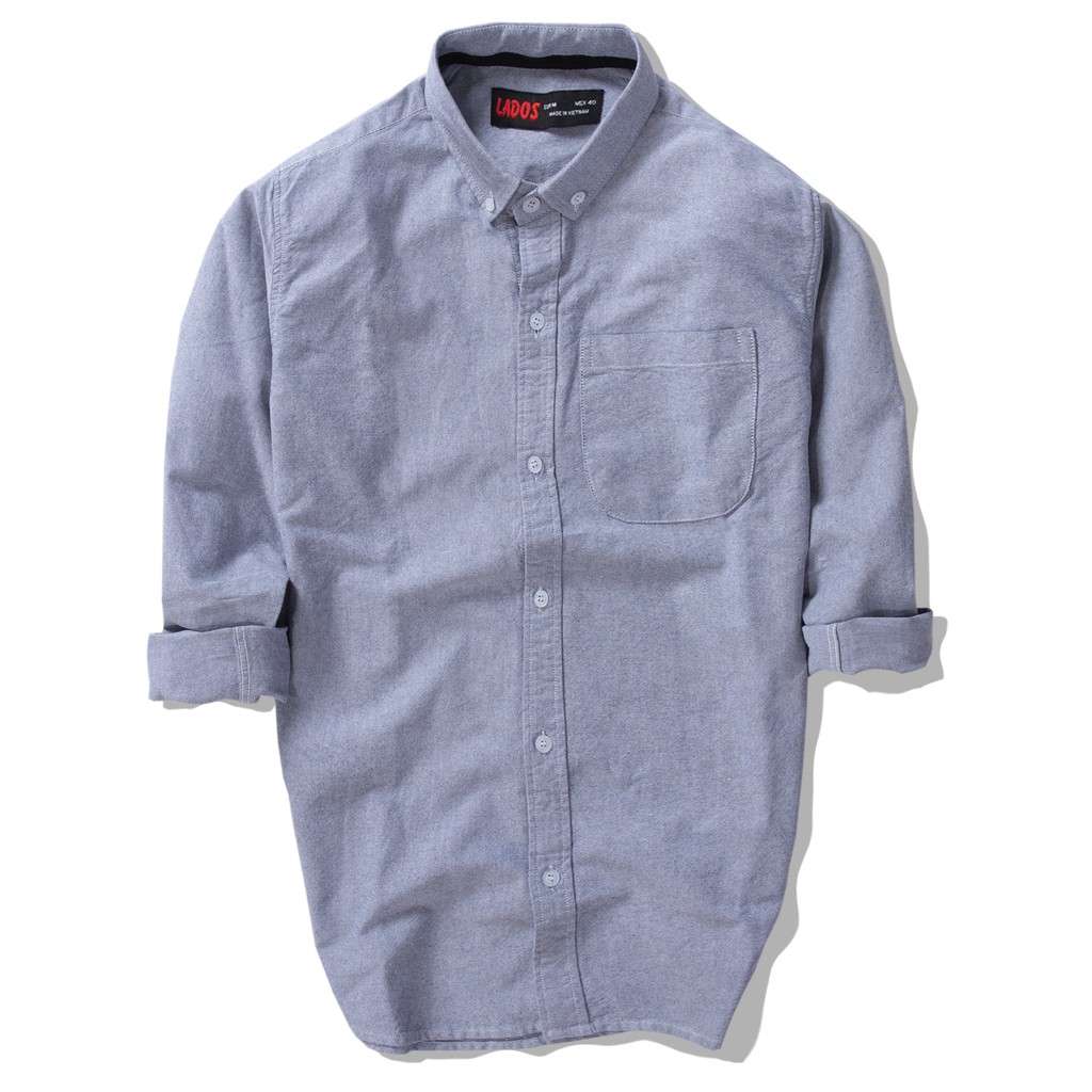 Áo sơ mi dài tay vải Oxford nam cao cấp LADOS - 28024 kiểu dáng công sở - Áo sơ mi tay dài màu sắc trẻ trung | BigBuy360 - bigbuy360.vn