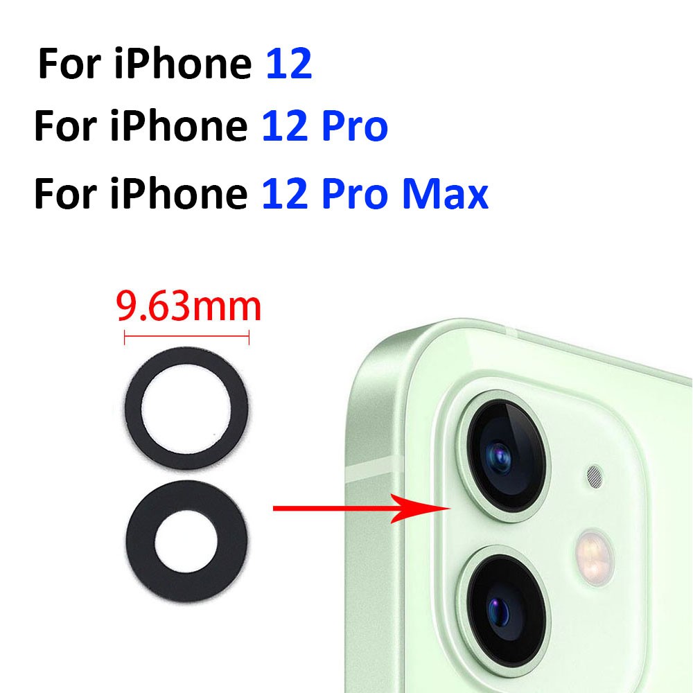 Rear Back Camera Lens Glass + Sticker For Iphone X Xr Xs 11 12 Pro Max 12 Mini Repair Parts