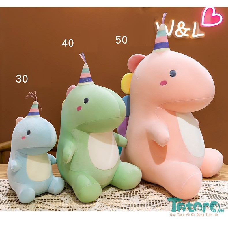 Thú bông Gấu bông Khủng Long bụng mập sắc màu