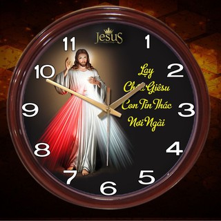 Đồng Hồ Công Giáo Thiên Chúa - Lòng Chúa Thương Xót - Mẫu 6 - Shop Hyno