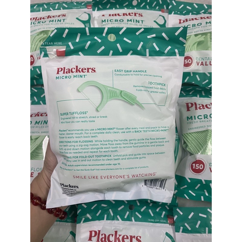 Tăm chỉ nha khoa Plackers Micro Mint ( mỹ)