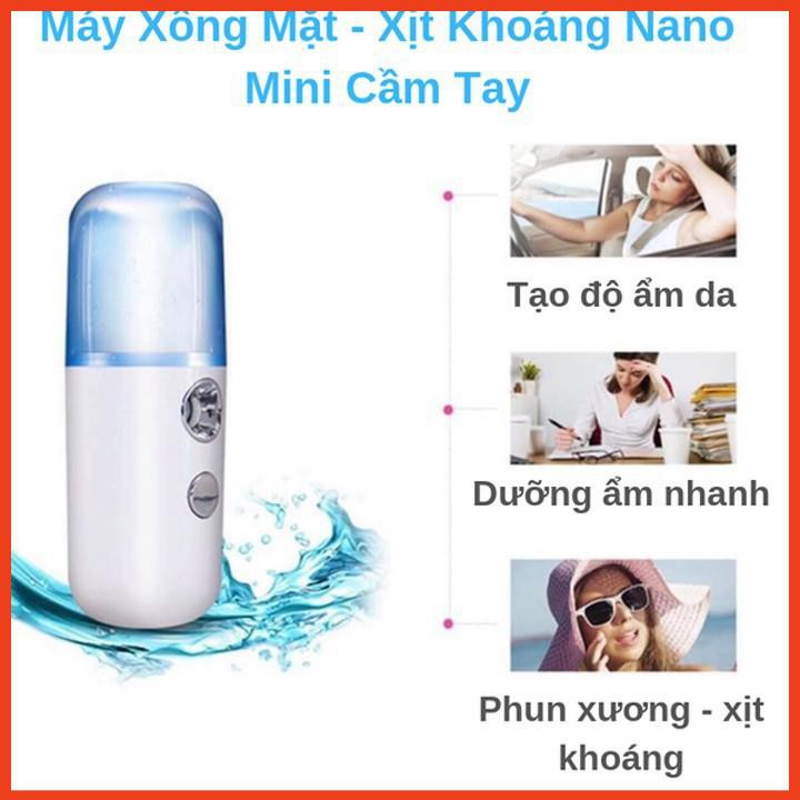 Máy xông mặt mini-Máy phun sương tạo ẩm nano mini giữ ẩm làm mát da