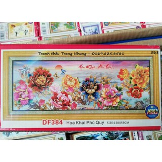 combo tranh đính đá hoa + phật