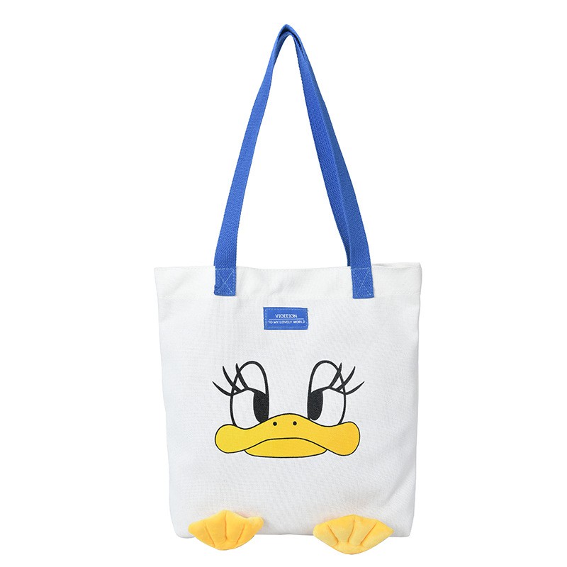 [TSP47]Túi tote Vải canvas mềm Đẹp Cực Hot đựng vừa a4 tặng quà xinh❣️[SIÊU XINH] Túi vải xinh hình con vịt
