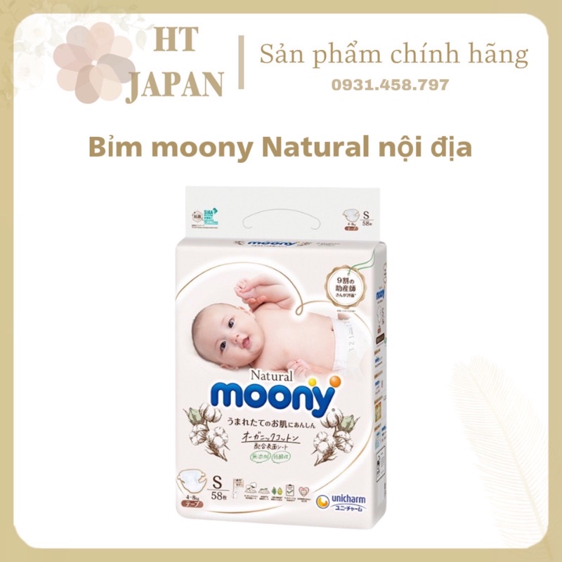 BỈM DÁN/QUẦN MOONY NATURAL NỘI ĐỊA CÁC SIZE Nb90/S84/M64/M58/L54/L44/XL38/XXL26