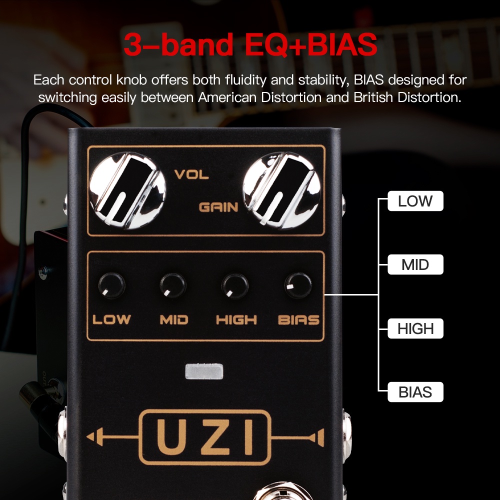 Bàn đạp điều chỉnh đàn guitar điện LEKATO Joyo R-03 Uzi chuyên dụng