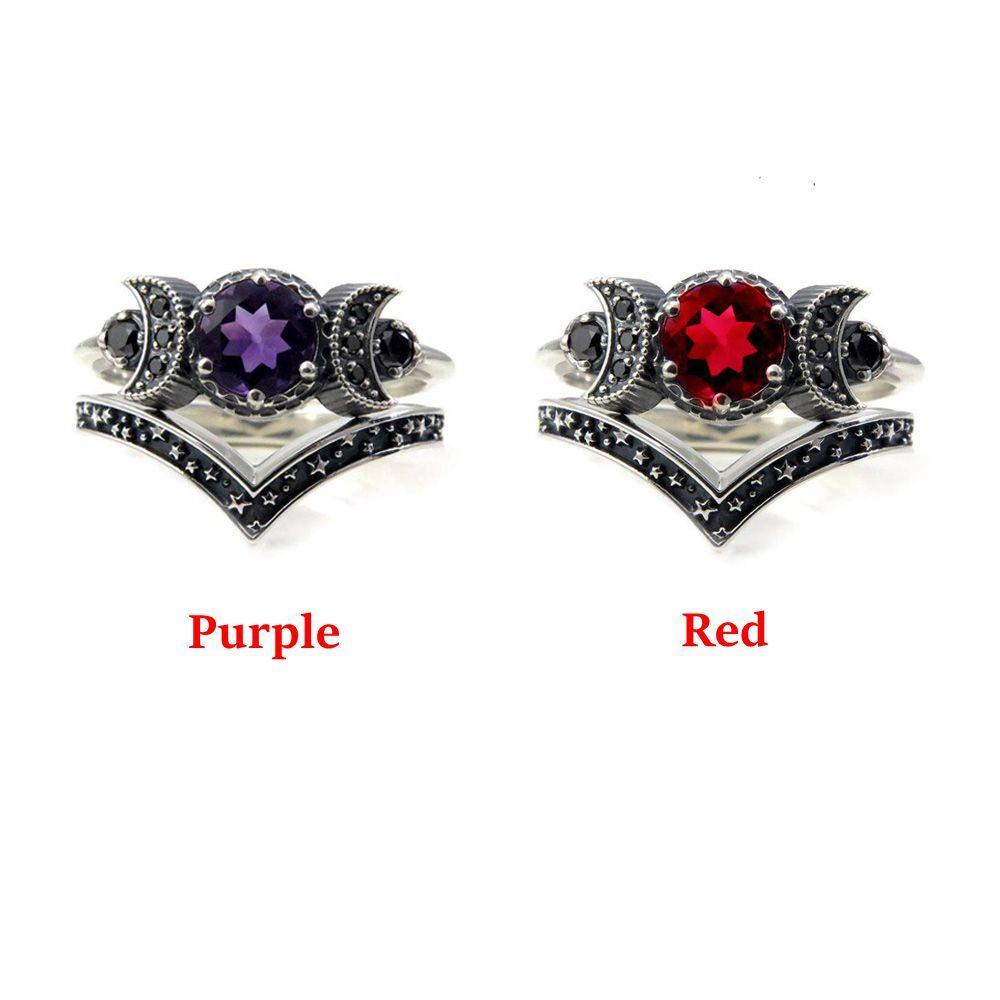 LANSEL Triple Moon Ring Fashion Jewelry Party Accessories for Women Men|Wedding