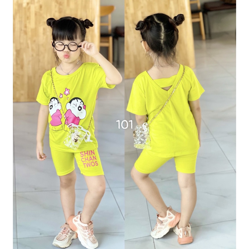 Bộ bé gái - bộ ngố cho bé gái chất cotton mát 068