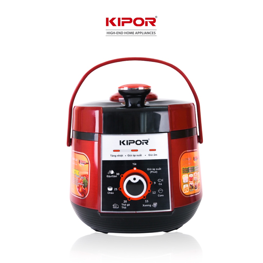 Nồi áp suất điện KIPOR KP-AS351-6L-đa chức năng 7 trong 1-Lòng nồi 5 lớp chống dính TEFLON-Bảo hành tại nhà 12 tháng