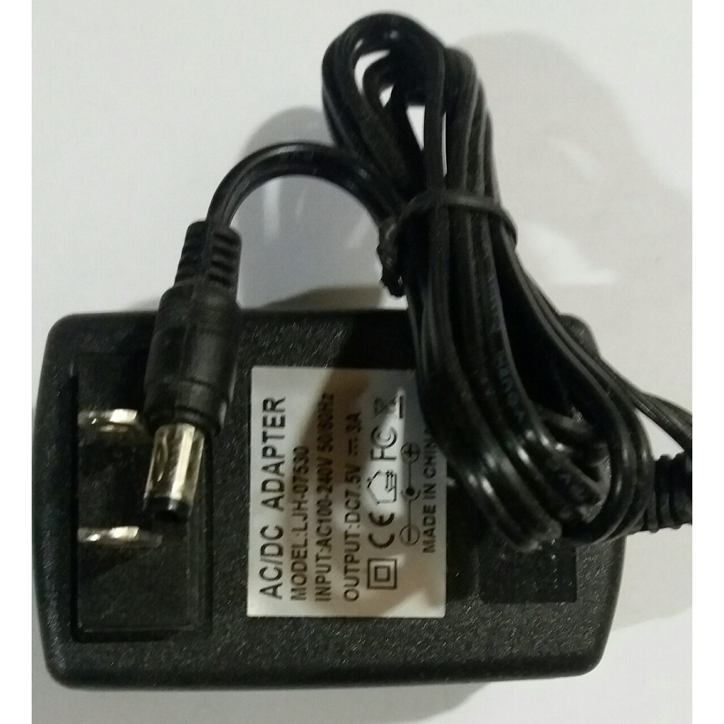 Adapter AC - DC: 7.5V - 3A, Đầu Lớn