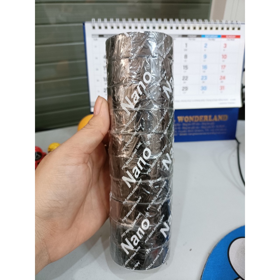 Băng keo điện đen 1 cây 10 cuộn 20y