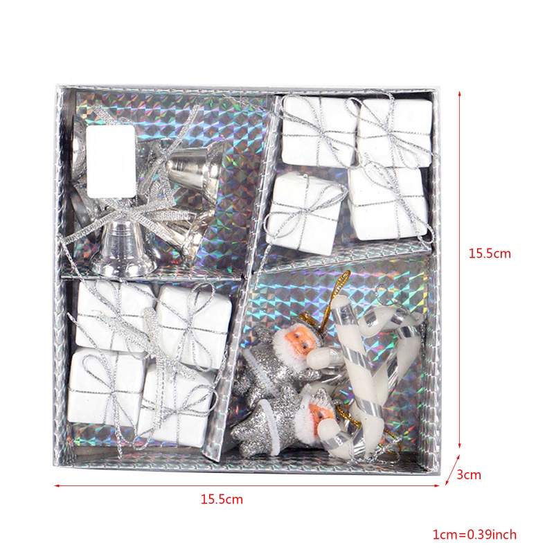 Set 16 quả châu treo trang trí cây thông noel/ năm mới