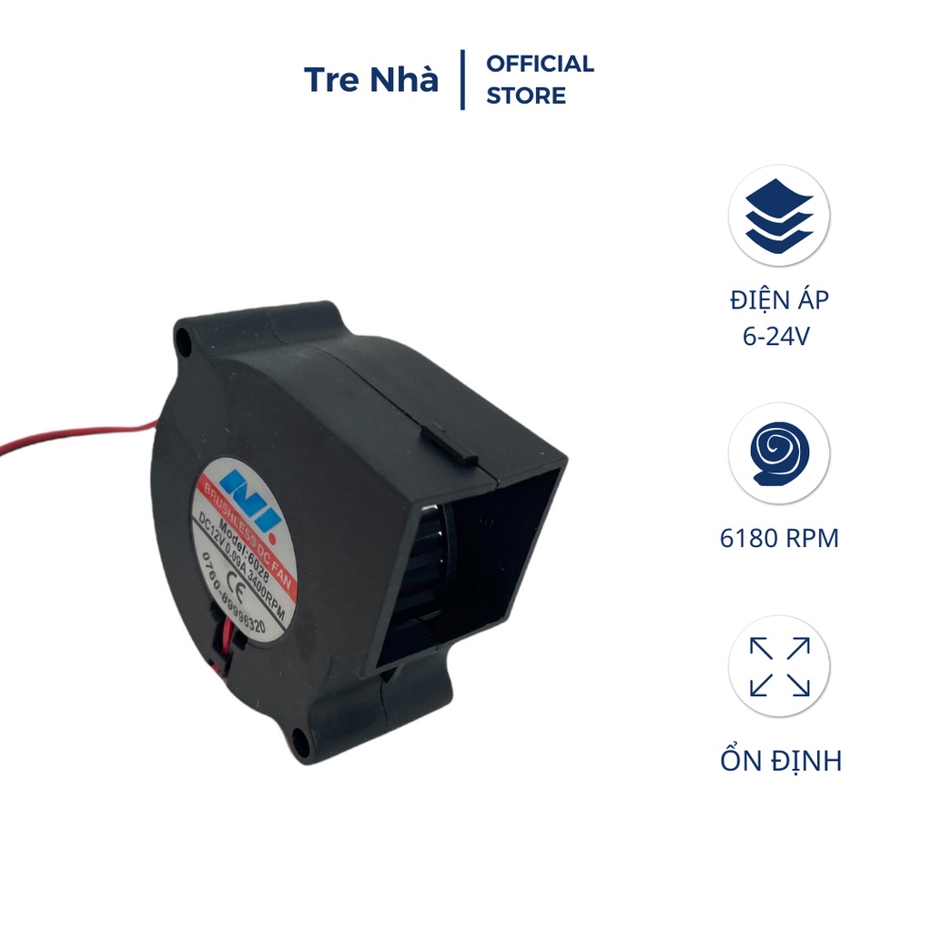 Quạt tạo ẩm phun sương quạt gió điện áp rộng DC6V-24V quạt bánh răng sâu 5015, 6028, 7530
