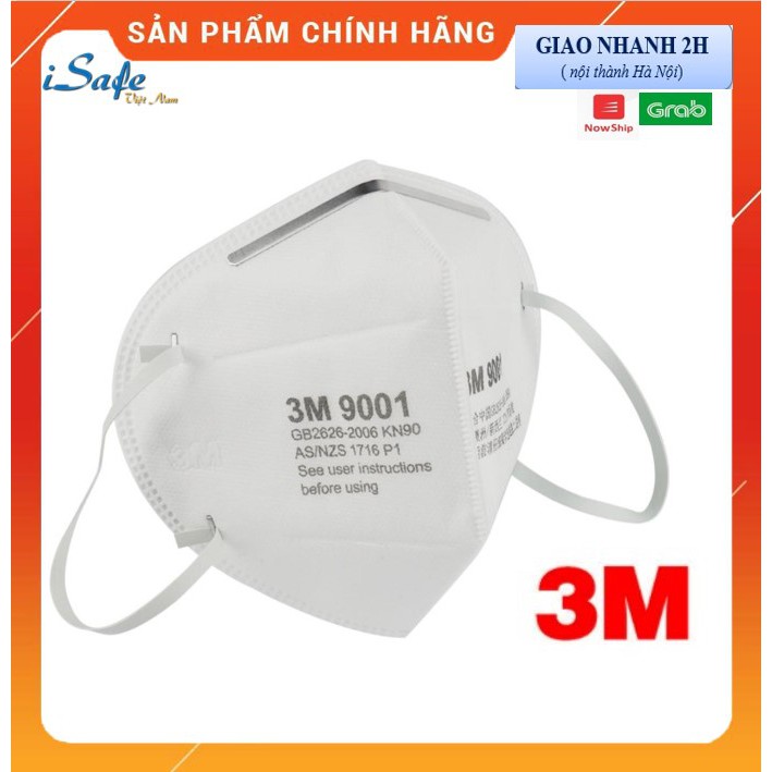 Khẩu trang 3M 9001 chính hãng, khẩu trang lọc bụi mịn PM 2.5 theo chuẩn KN90