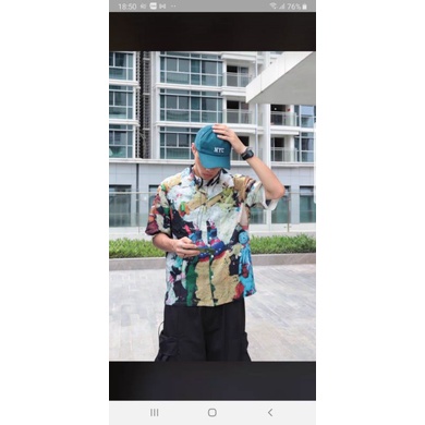 Áo Sơ Mi Tay Ngắn Unisex Cổ Bẻ Phông Cách Hàn Quốc Freesize