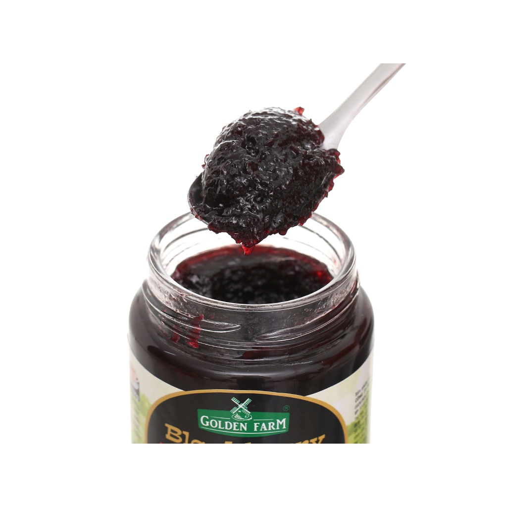 Mứt Dâu Tằm Blackberry Preserves GOLDEN FARM 210G - Dùng ăn kèm kem, sinh tố, bánh mì, sandwich, trà nóng