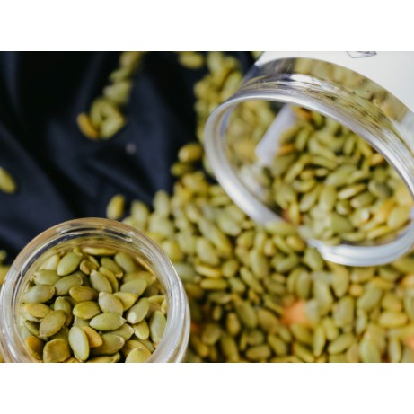 ( video ) hạt bí xanh sấy mộc hộp pet 450 gram_tinhhoatrathaomoc