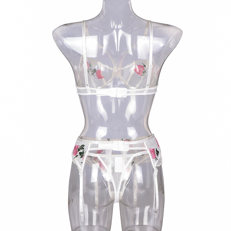 Set nội y ren gợi cảm hoa lá - bộ đồ lót lingerie lọt khe có gọng nâng ngực co dãn sexy