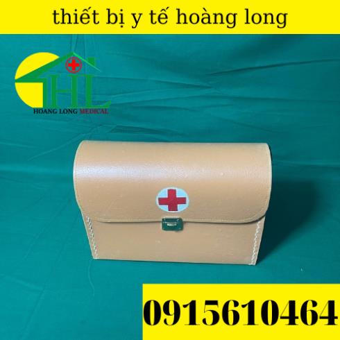 Túi Cứu Thương Chữ Thập Màu Da Bò Cỡ Nhỏ 23X12X8cm - Túi Y Tế