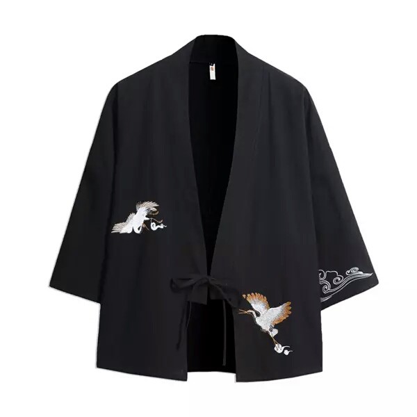 Áo khoác kimono thiêu chim hạt CÓ SIZE ĐẠI - NAM NỮ BON CHEN ĐỀU ĐƯỢC ( Hàng order )
