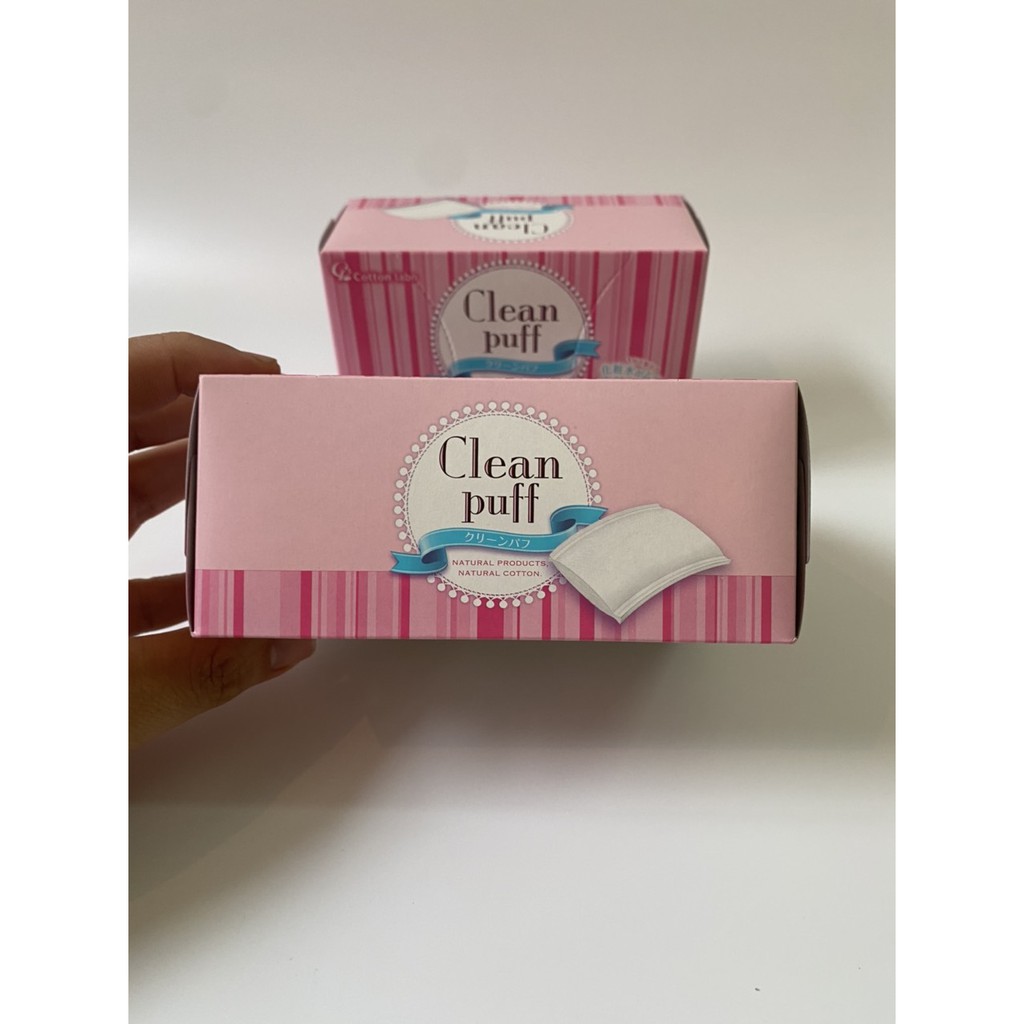 [Chính hãng] ( số 1 Cosme ) Bông tẩy trang Cotton Clean Puff Nhật Bản 80 tờ