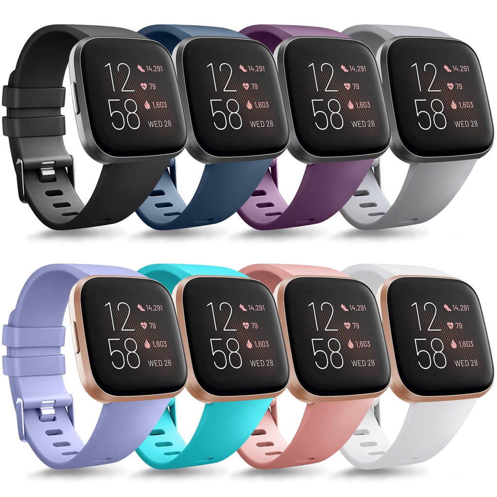 [Hàng sẳn nhiều màu] Dây Cao Su Thay Thế cho Fitbit Versa | Versa Lite | Versa 2