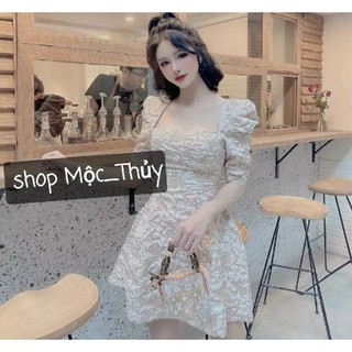 ĐầM GẤM XÒE CHANH SÃ