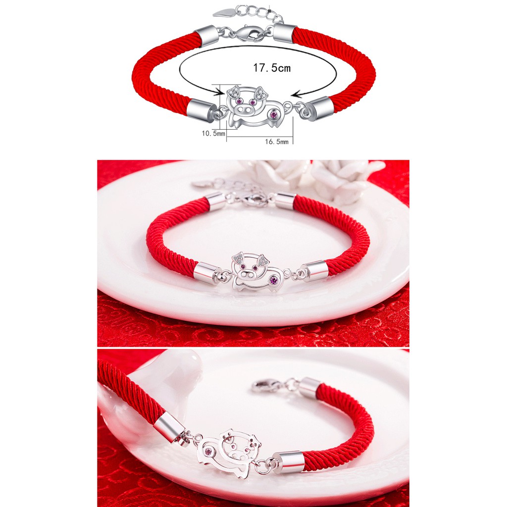 VÒNG TAY MAY MẮN HEO HOÀNG ĐẠO P1054