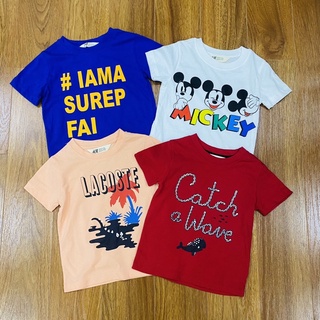 Set 4 áo phông HM dư xịn bé trai ( màu ngẫu nhiên)