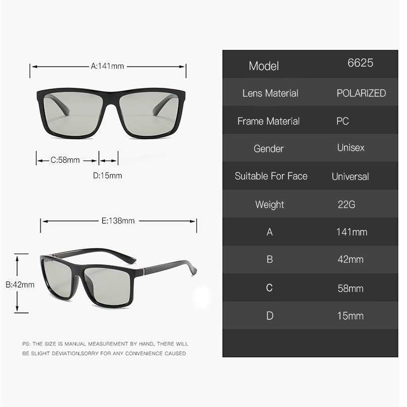 Kính Mát Phân Cực Gọng Vuông J7Dj Thời Trang Cho Nam | BigBuy360 - bigbuy360.vn