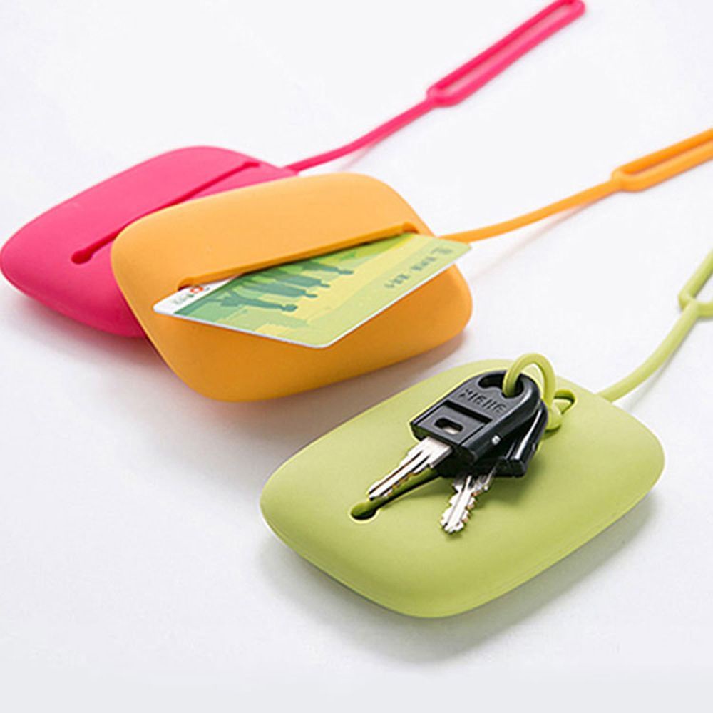 Túi đựng chìa khóa/ thẻ đa năng bằng silicon bền bỉ tiện lợi cho gia đình