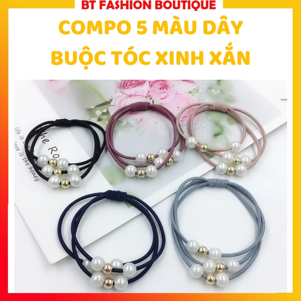 Dây buộc tóc Hàn Quốc ngọc trai NT001 dễ thương xinh xắn | BigBuy360 - bigbuy360.vn