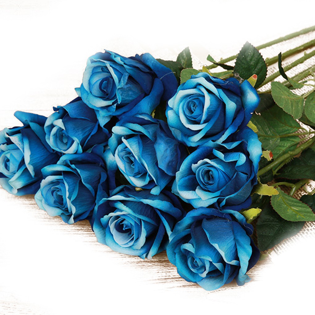 Artificial Rose Flannel Artificial Flowers Real-like Wedding Home Decor