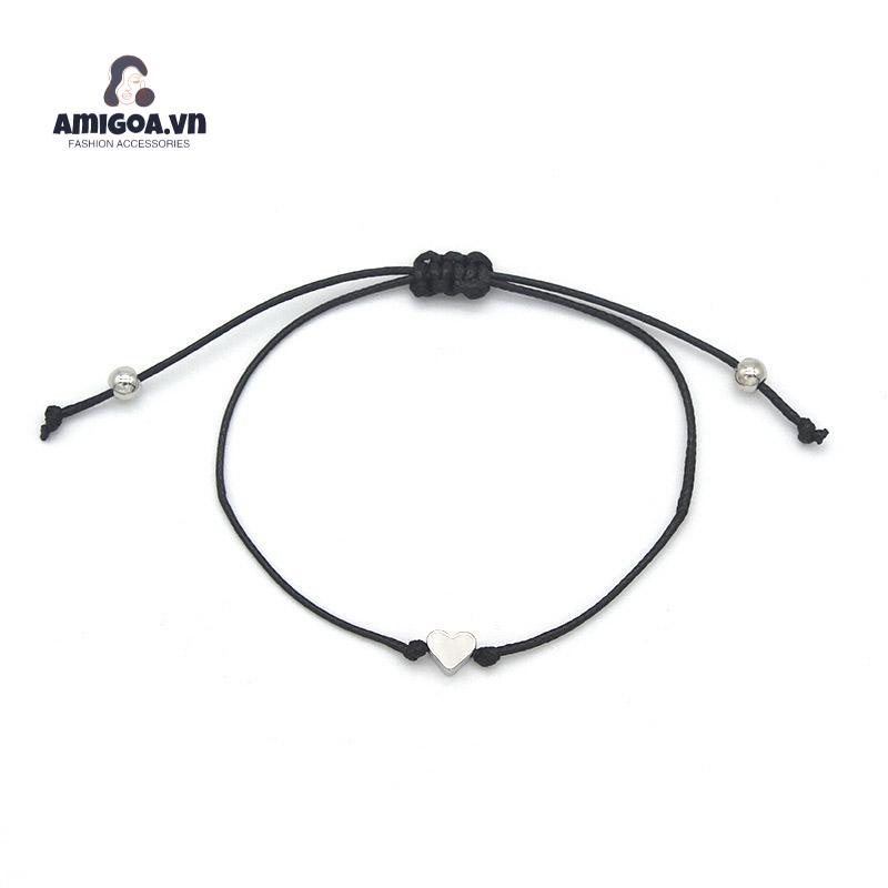 ✨✨Bộ Hai Vòng Tay Hai Mảnh Hình Nhân Vật Tình Yêu Màu Trắng Đen Đơn Giản Cho Nữ