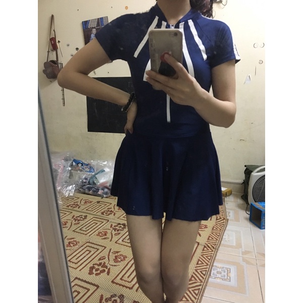 Bikini váy phối màu thanh lịch