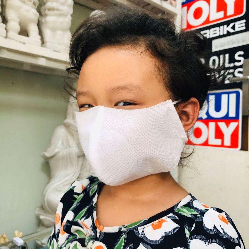 KHẨU TRANG VẢI KHÔNG DỆT 2 LỚP, DÀY VÀ THOÁNG KHÍ, DỂ THỞ PHÙ HỢP CHO CẢ NGƯỜI LỚN VÀ TRẺ EM
