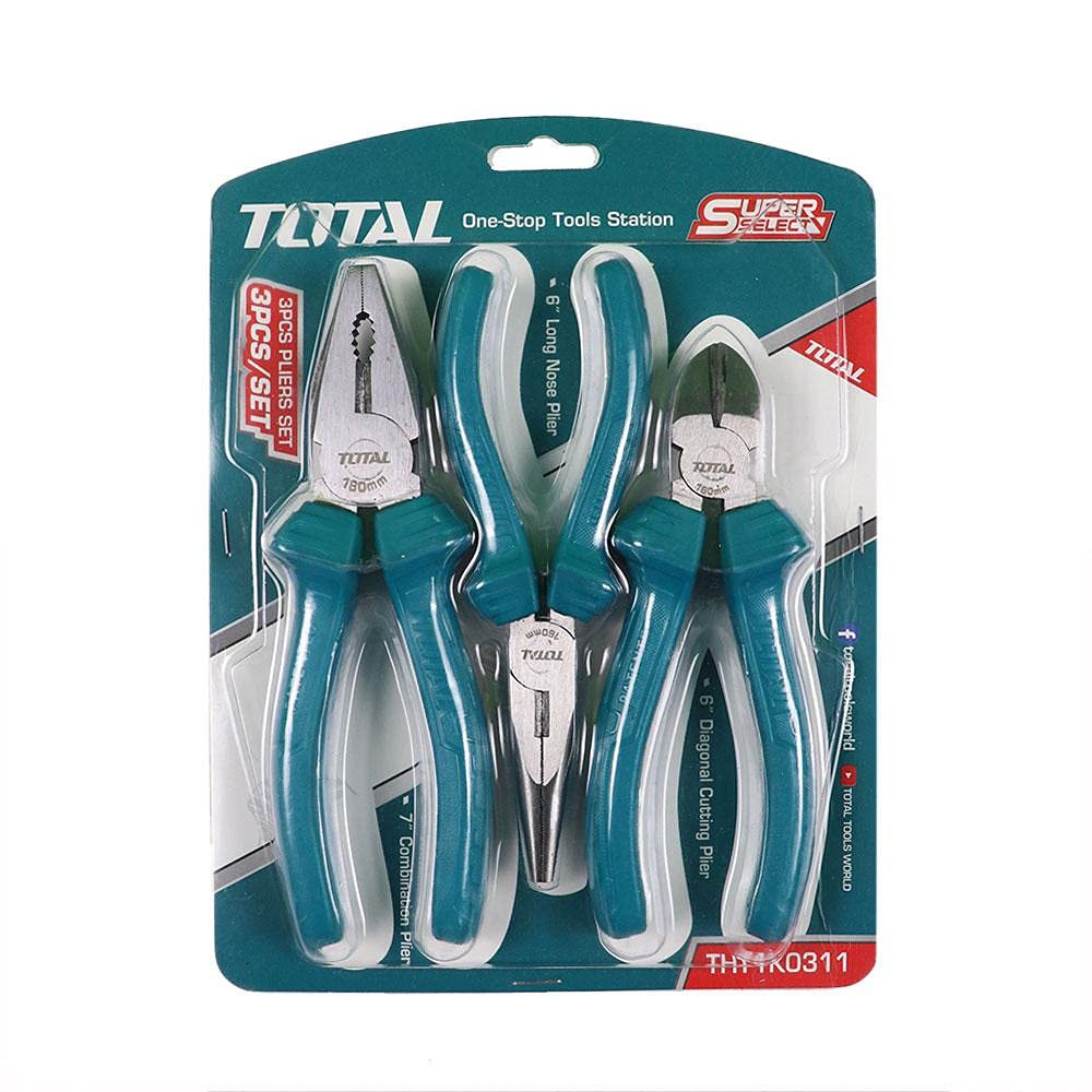 Bộ 3 kềm  răng,cắt và  mũi nhọn Total THT1K0311