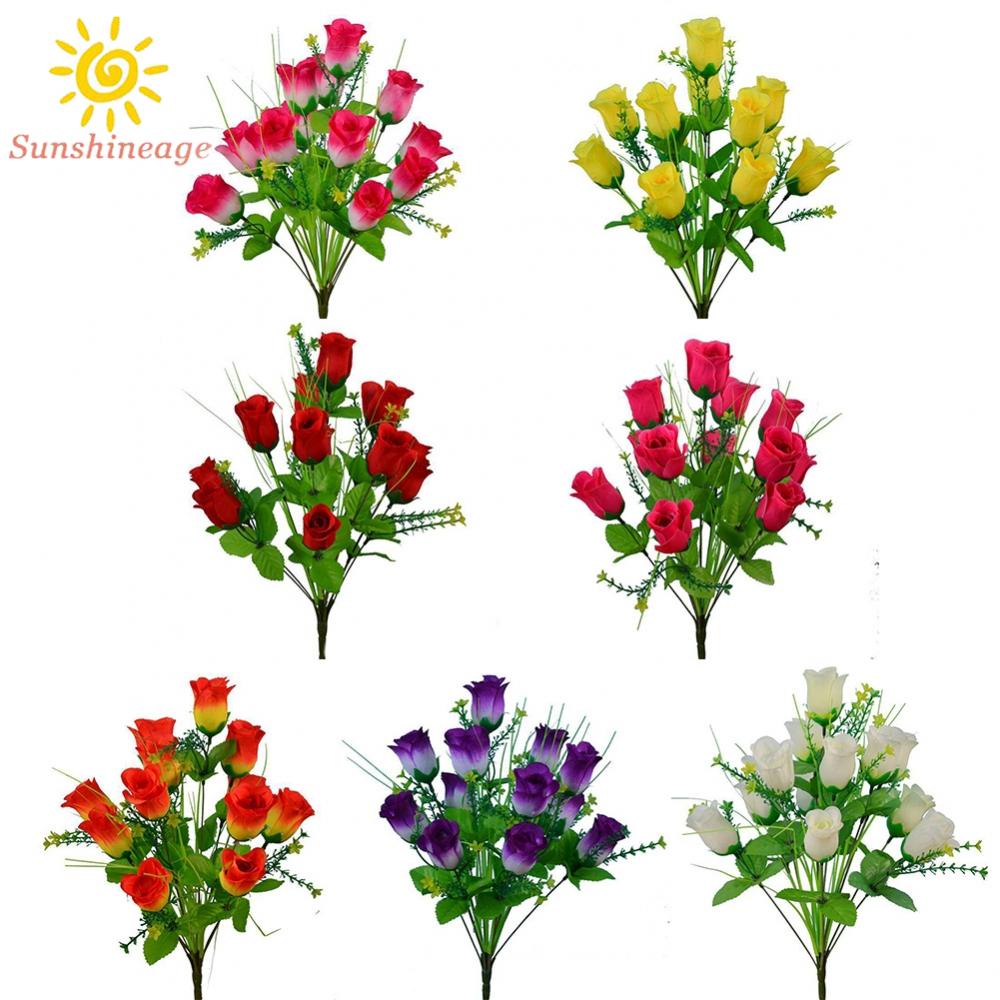 Bó Hoa Hồng Giả 12 Đầu Bông Trang Trí Tiệc Cưới Hàng Mới Và Chất Lượng Cao