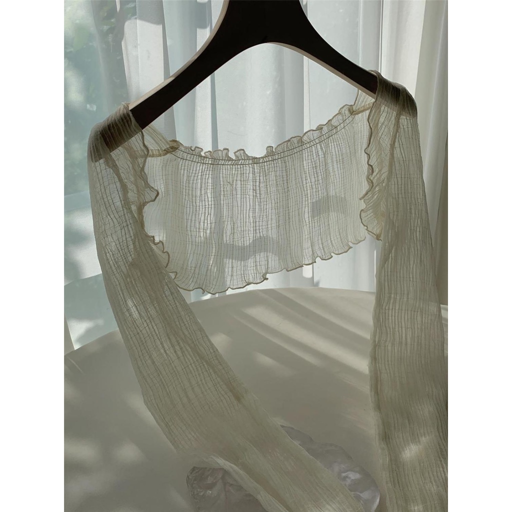 Áo Khoác Cardigan Mỏng Ngắn Chống Nắng Thoáng Khí Cho Nữ