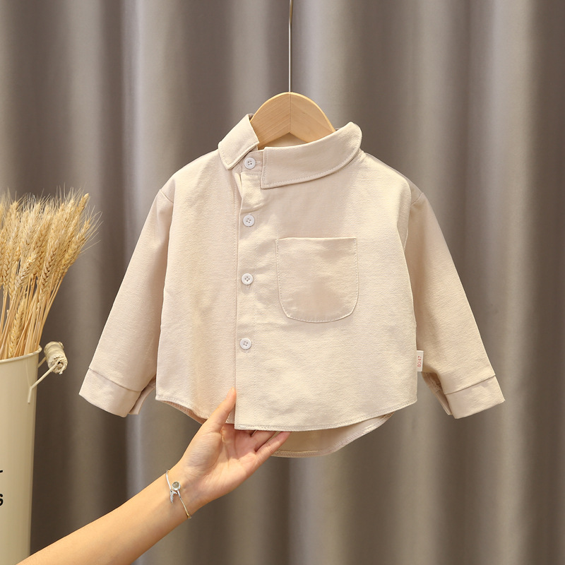Áo khoác sơ mi tay dài thời trang xuân thu lịch lãm dành cho bé trai
