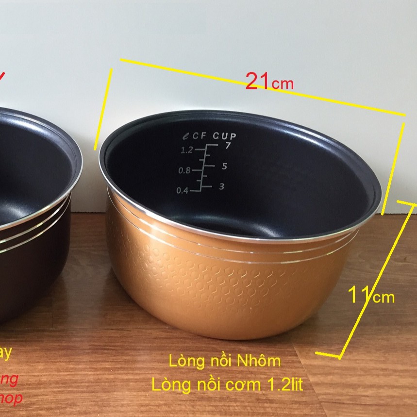 Lòng nồi cơm điện – Ruột gang, tráng men 5 lớp nồi cơm điện tử 1.2L - 1.8L | BigBuy360 - bigbuy360.vn