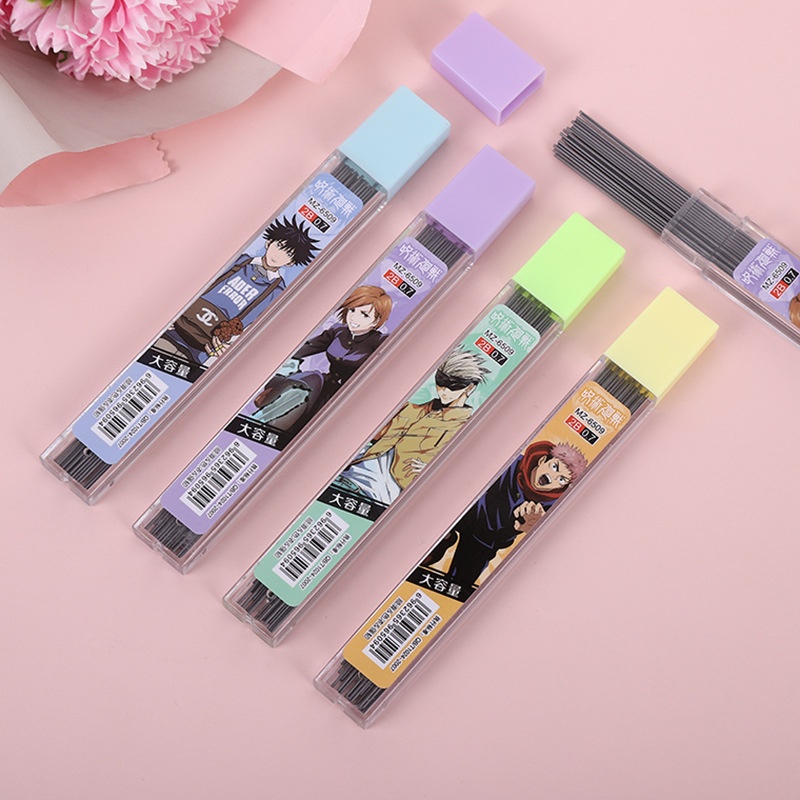 Hộp Đựng Bút Chì Tự Động 0.5mm 2B Không Dễ Xé In Họa Tiết Anime Nhật Bản Dành Cho Văn Phòng