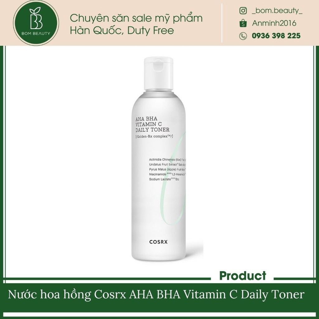 Nước hoa hồng Cosrx AHA BHA Vitamin C Daily Toner