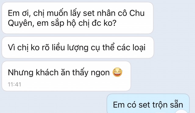 Set nhân thập cẩm ít ngọt cắt sẵn làm 10 bánh 150g