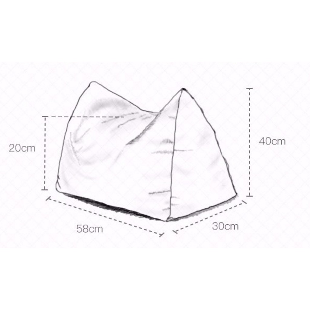 Đôn tam giác hạt xốp mini, chất liệu mền mại, thoáng mát, Dùng đôn beanbag để gác chân, tựa lưng, gối đầu,thiết kế Korea