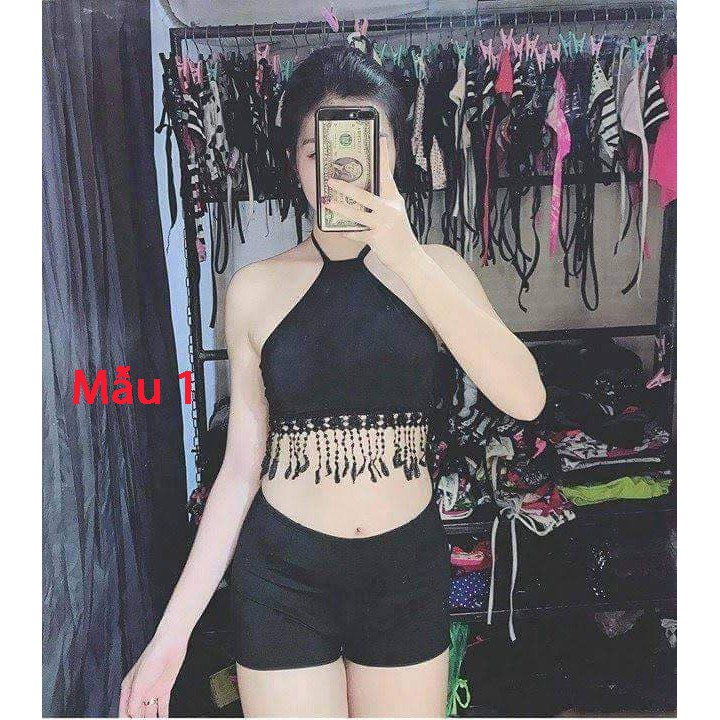 Bộ Bikini, Áo Tắm 2 Mảnh Áo Cột Dây Quần Đùi