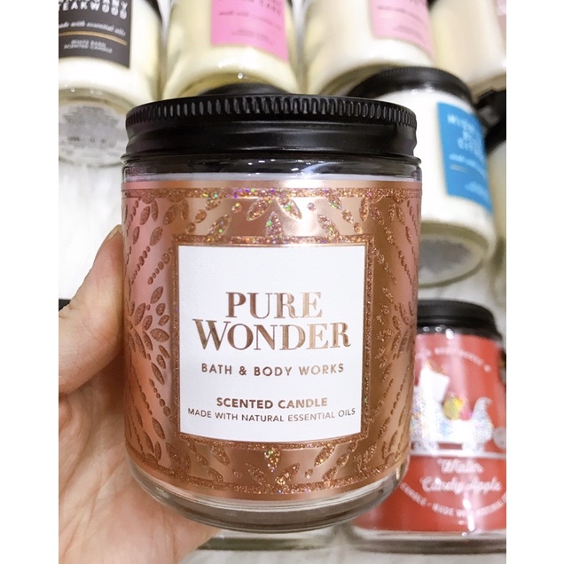 [Auth]Nến thơm phòng size nhỏ 1 bấc Bath and Body works-Pure Wonder 198gr