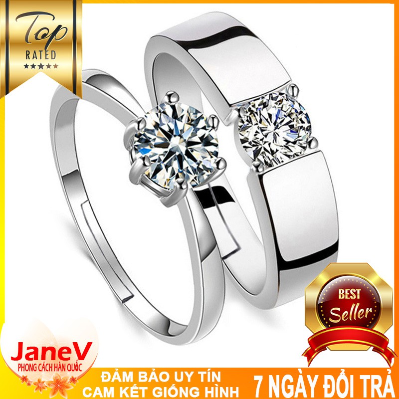 Nhẫn Cặp Nam, Nữ Phong Cách Hàn Quốc NC115