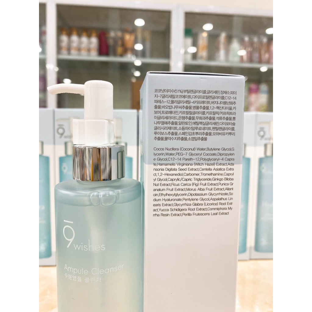 Gel Rửa Mặt Cấp Ẩm 9 Wishes Hydra Ampule Cleanser Hàn Quốc 200ml
